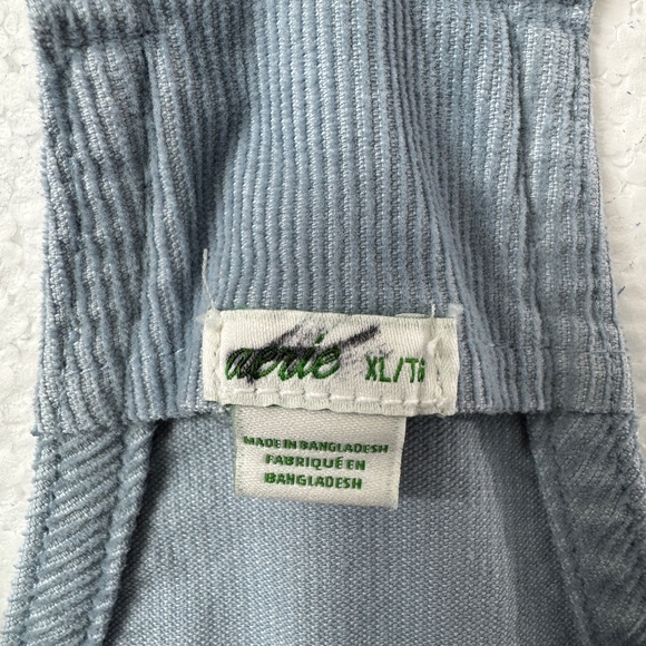 Aerie Light Wash Denim Corduroy Overalls Women’s Size XL Relaxed Fit Blue Boho - Picture 4 of 11